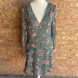 Madewell long sleeve floral dress